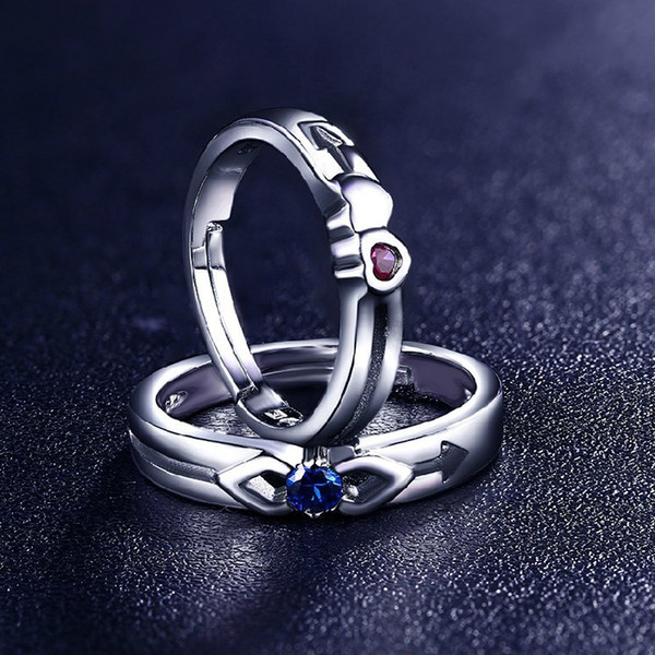 Couple Rings for Women Men Fashion Jewelry Brand Design 925 Sterling Silver Wedding Rings Crystal Men Gemstones Rings