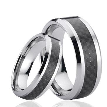 New Arrivals-8mm CARBON FIBER INLAID TUNGSTEN RINGS JEWELRY RINGS WEDDING RINGS COUPLE RINGS