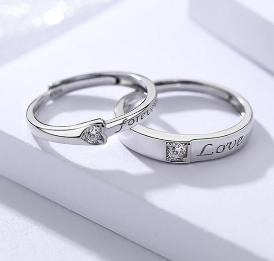 925 sterling silver jewelry eternal love sleek simple couple ring men and women ring exquisite fashion accessories