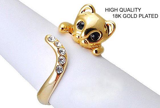 Wholesale - 2014 Hot sale Fashion Lovely cat ring free shipping LM-R001