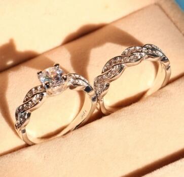 Fashion High Quality Exquisite Women's Silver Alloy Rhinestone Ring Gift