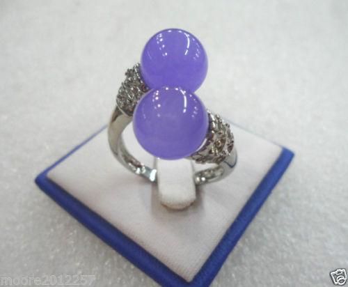 free shipping >Genuine Noblest green Shell pearl Crystal jade silver ring> charming Amethyst Ruby Blue Emerald Topaz Multi-Ge