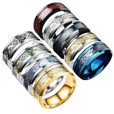 European and American explosions dragon ring stainless steel personalized fashion men's ring wholesale