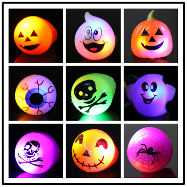 Fashion Glow Rings Halloween LED Finger Lamp LED Finger Ring Children'Day Party Favors Gift Finger Toys For Adults&Kids Carnival Supplies