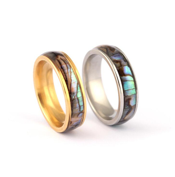 Euramerican new fund sells fashionable stainless steel to set color shell ring popular titanium steel ring is acted the role of