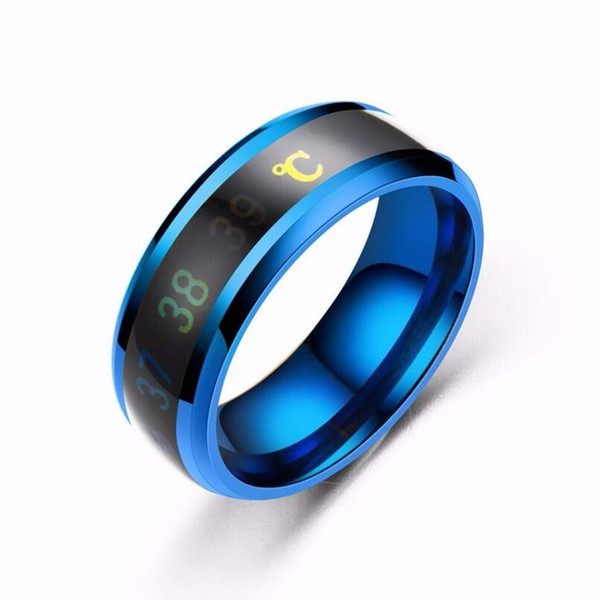 Red Man Intelligent Color Change Temperature Ring Chao Ziren Hip-hop Creative Ring Individual Tail Ring Couple