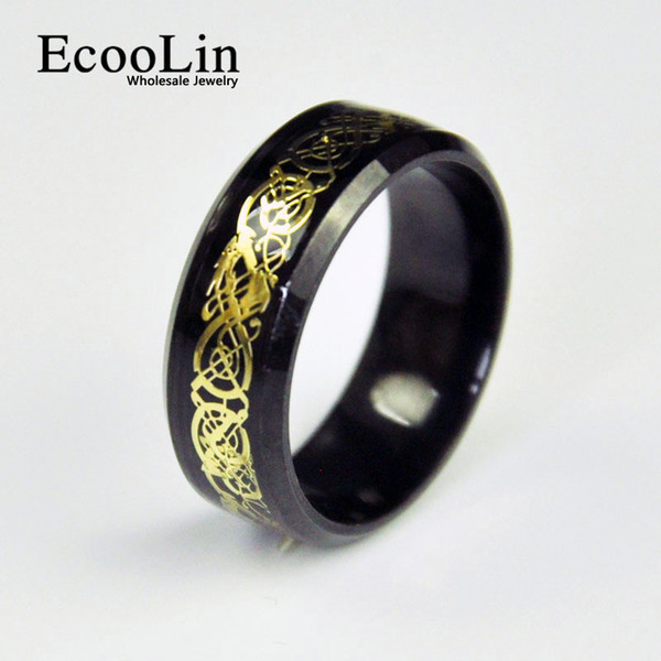 Stainless Steel Men Ring Black Titanium Steel Ring Lots Men's Jewelry Bulks RL4136