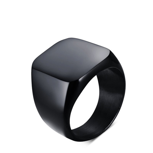 Fashion Men Rings Stainless Steel Ring High Polished Good Quality Gold Black Plated Ring For Men