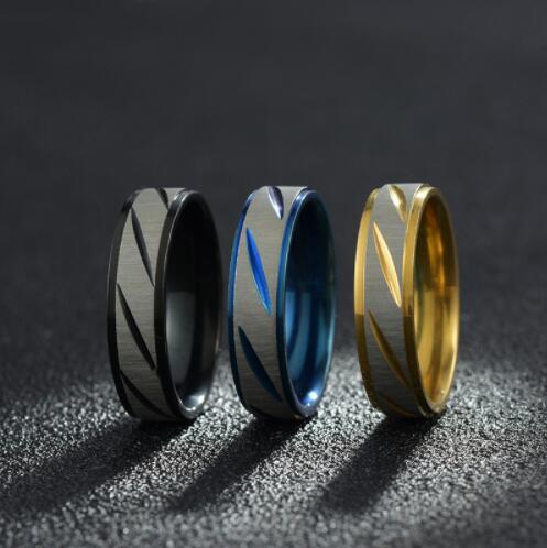 Factory price direct batch jewelry accessories supply fashion blue titanium steel men's rings