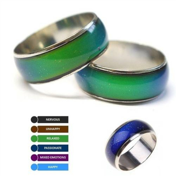 Mood Ring Changes Color To Your Temperature Reveal Your Inner Emotion Cheap Fashion Jewelry Charm Gifts Mood Changing Color Rings