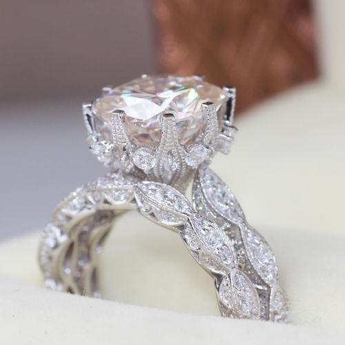 Cubic Zirconia Love Rings Diamond Bride Couple Crystal Ring Wedding Bohemian Rings Fashion Jewelry for Gift New Arrival