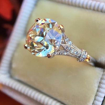 2.50ct Round Cut simulation White Moissanite Diamond Vintage Engagement Ring Wedding Jewelry Size 5-10 399