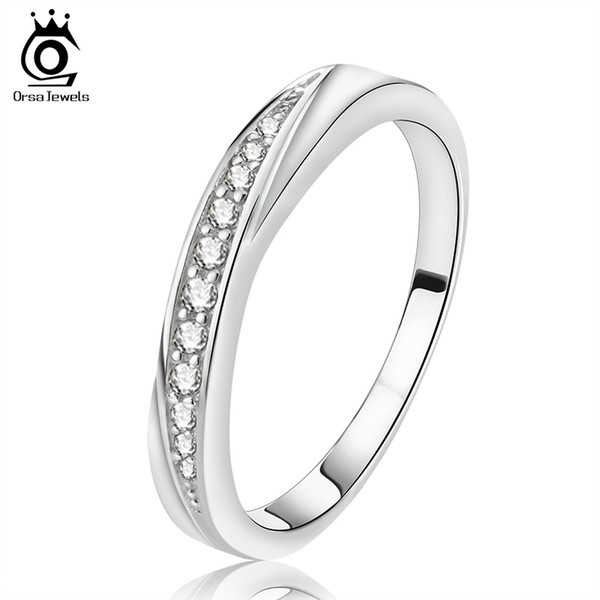 2017 New Arrival,Elegant Wedding Jewelry Rings, Silver Material on 3 Layer Platinum Plated Free Shipping OR14