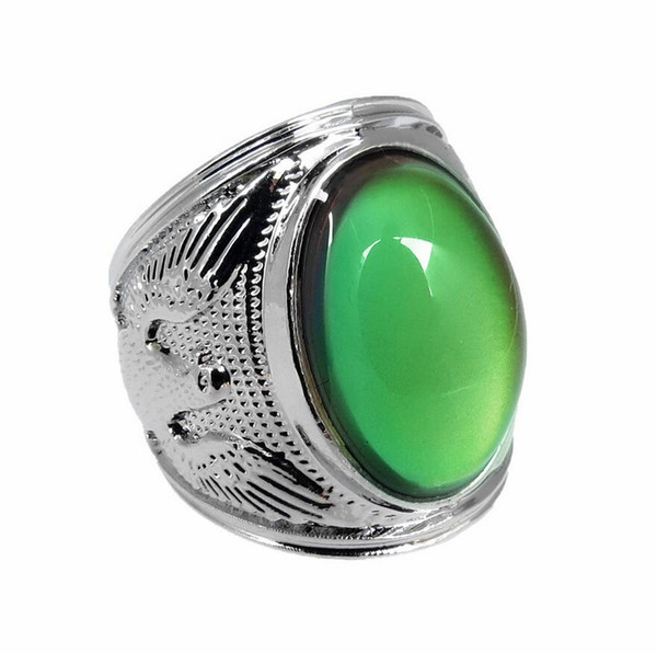 Men's Cool Eagle Color Change Mood Ring Gemstone Charm Emotion Feeling Changeable Ring Temperature Control Color Rings