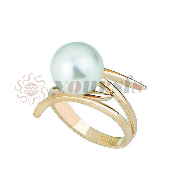 Yoursfs Fashion simple ring imitation pearl female ring hand act the role of women Free Shipping