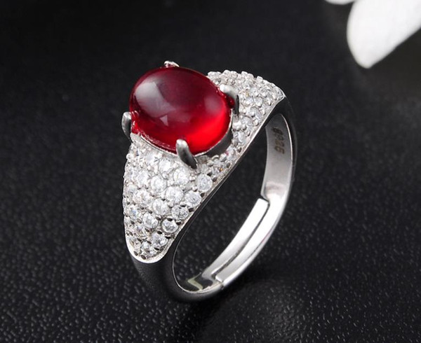 S925 sterling silver ring, female micro crystal zircon ring, girl's hand ornament silver jewelry.