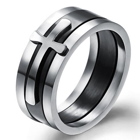 The cross ring Creative personality Detachable GJ450 single Fashion trends Men's ring