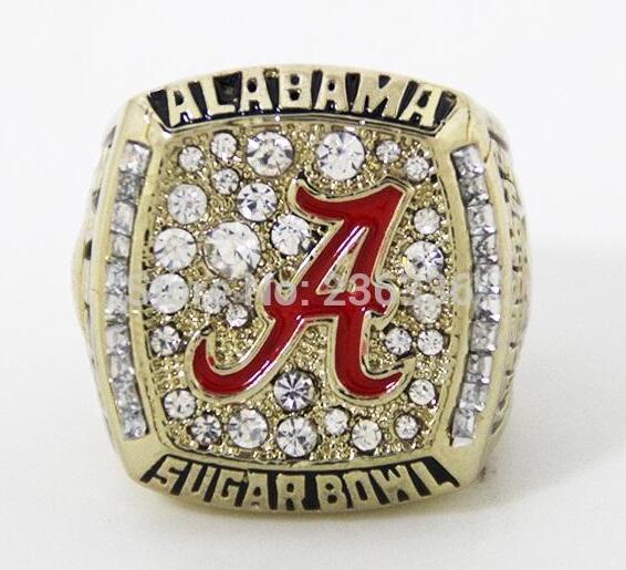 real fine wholesale free shipping High Quality 2008 Sugar Bowl Alabama SEC West Championship Ring man fashion sports jewelry Men rings