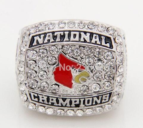 real fine wholesale high quality Fashion jewelry 2013 big east louisville SIVA national championship ring Men rings