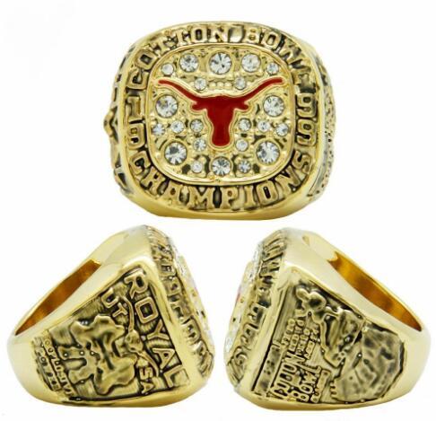 real fine wholesale high quality Fashion jewelry Cotton Bowl 1999 Texas Longhorns championship rings Men rings