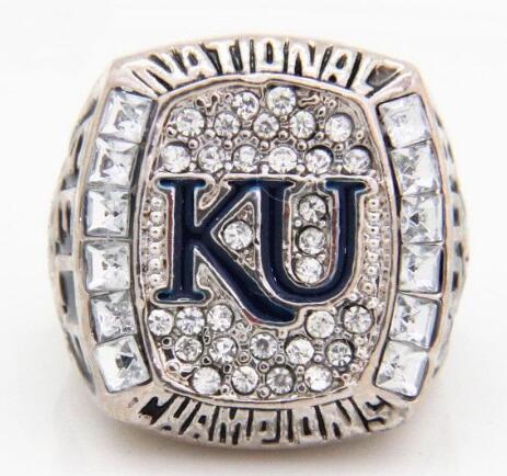 real fine wholesale high quality 2008 kansas jayhawks self national championship ring Men rings