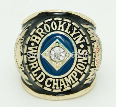 real fine wholesale free shipping High Quality 1955 Brooklyn World Championship Ring man fashion sports jewelry Men rings