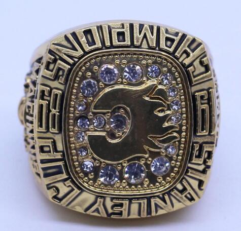 real fine wholesale high quality 1989 Stanley Cup Flames Macinnis #2 championship ring Men rings