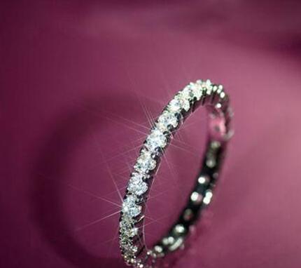 Size 6/7/8/9 jewelry 10kt white gold Filled Cubic Zirconia CZ Women wedding Ring