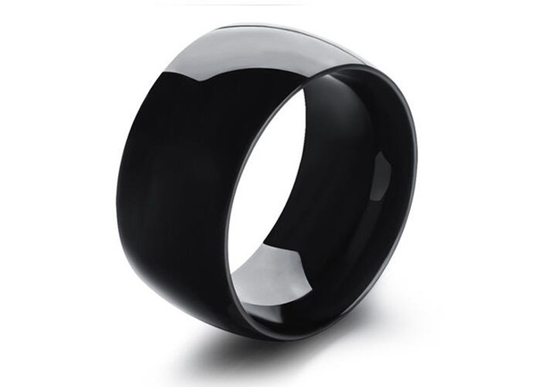 Korean fashion jewelry cool glossy personality large version of titanium steel men's ring