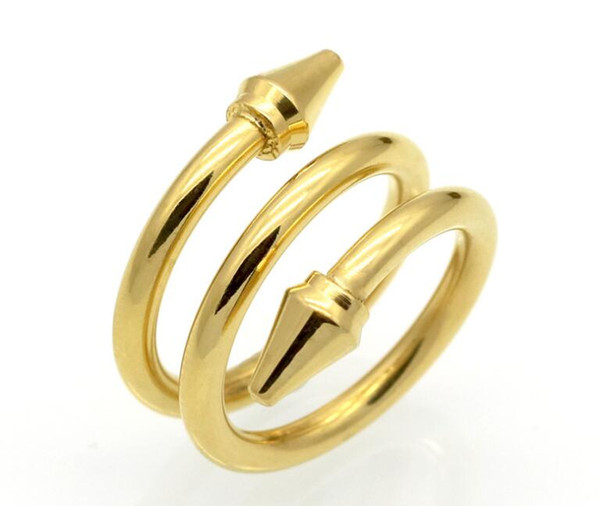 Two nails three rings around the ring Korean version of temperament creative simple ring trend hot