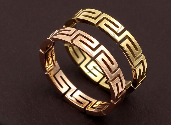 New Great Wall Rose Gold Ring Titanium Steel Fashion Simple Women