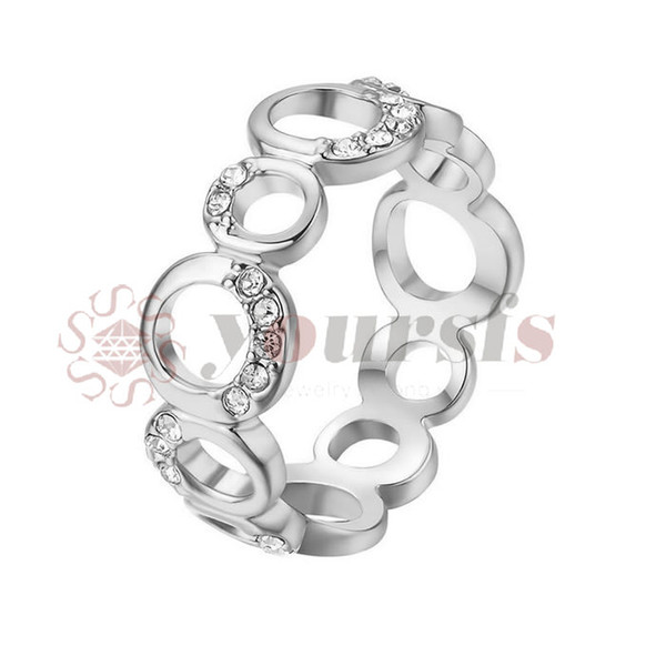 Yoursfs 2017 fashion Gold Plating beautiful hollow 8 ring lady ring for woman jewelry wholesale