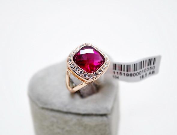 Wedding Engagement Red Ruby Rose Gold 5.75 ct simulated diamond Ring size 7.5