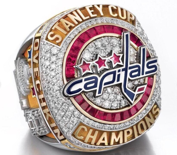 High Quality 2018 Washington Capitals Stanley Cup Championship Ring Men gift SIZE 8-14 AAA+