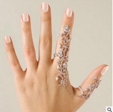 HEXINRings Multiple Finger Stack Knuckle Band Crystal Set Womens Fashion Jewelry