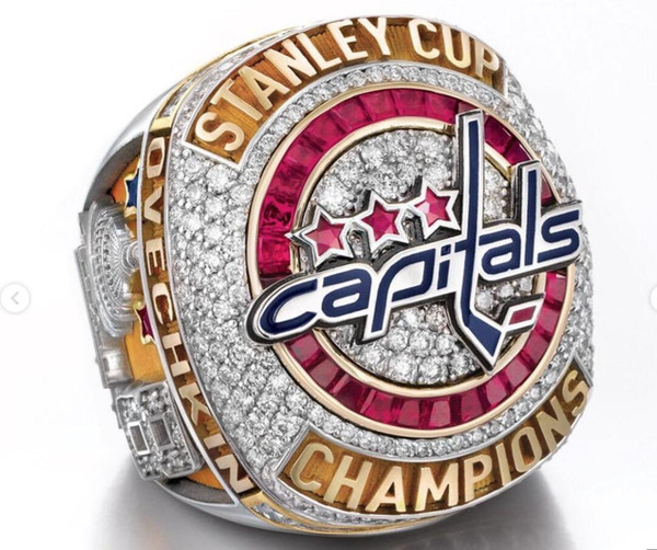 Newest 2017 2018 Washington Capitals OVECHKIN Stanley Cup Championship ring Fan Christmas Gift wholesale Drop Shipping AAA+