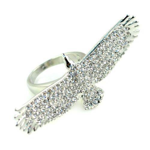 RINGS , ALLOY RHINESTONE EAGLES BIG RINGS , COSTUME JEWLERY , RING , RN-598