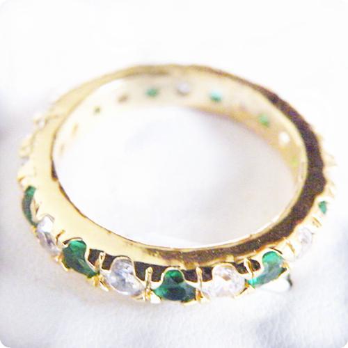 Free Shipping ELEGANT NATURAL 3.3CT EMERALD 14KT YELLOW GOLD GEMSTONE RING -EY006