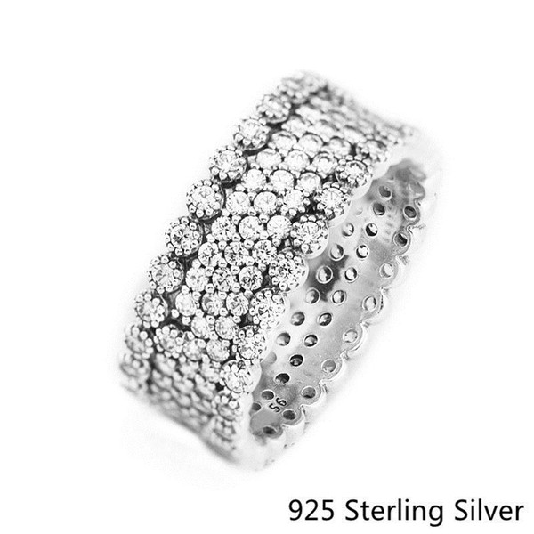 CKK 925 Sterling Silver Lavish Sparkle Rings For Women Original Fashion Jewelry Making Anniversary Gift D1892005