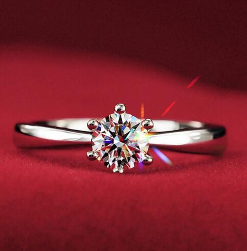 New Fashion High Imitation Silver Plated Ring Wedding Ring 4 Sizes Drop shipping