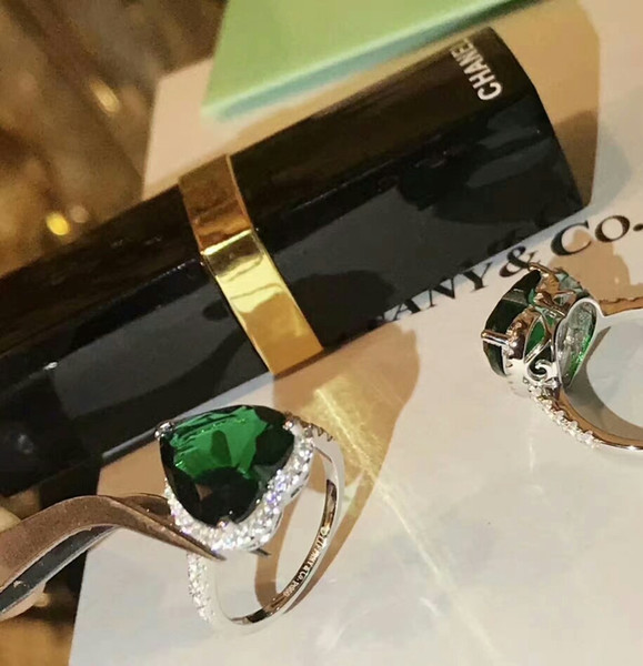 2019 Women's Classic Hearts Emerald Aristocrats Favorite Emerald gemstone Rings