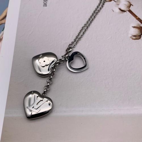 2019 New Brand Name Jewelry 316L Titanium Steel 18K Rose Gold Plated Necklace Short Chain Silver Necklace Pendant For Couple Fashion Gift