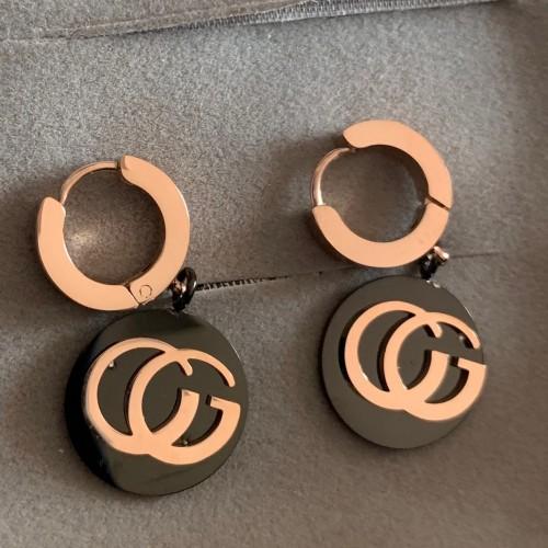 2019 new Stainless Steel black 18k rose Gold Design large long earrings Rings for Women Men Lovers Wedding jewelry free Shipping USA