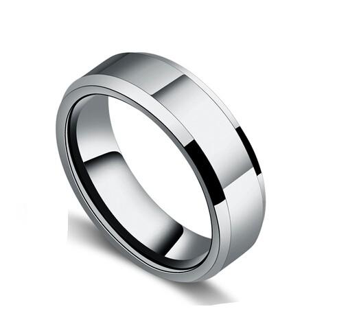 6mm Classic Wedding Ring for Men / Women Silver Color Stainless Steel US size