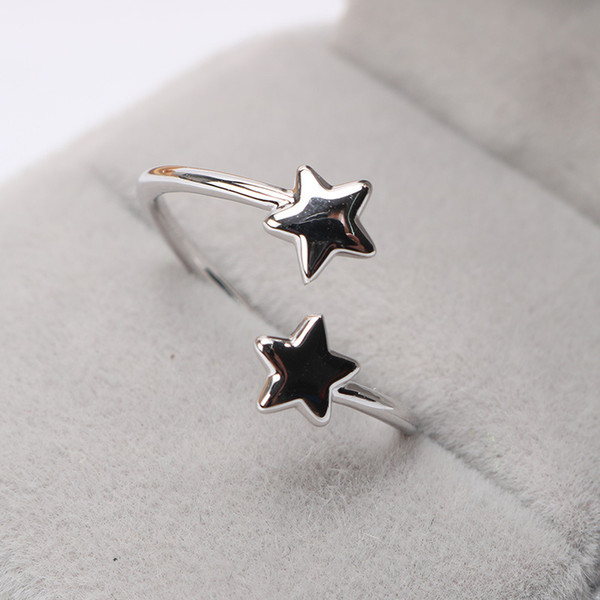 Small finger tail ring forefinger hand ornaments lovers opening ring personality retro ornaments pentagram single ring