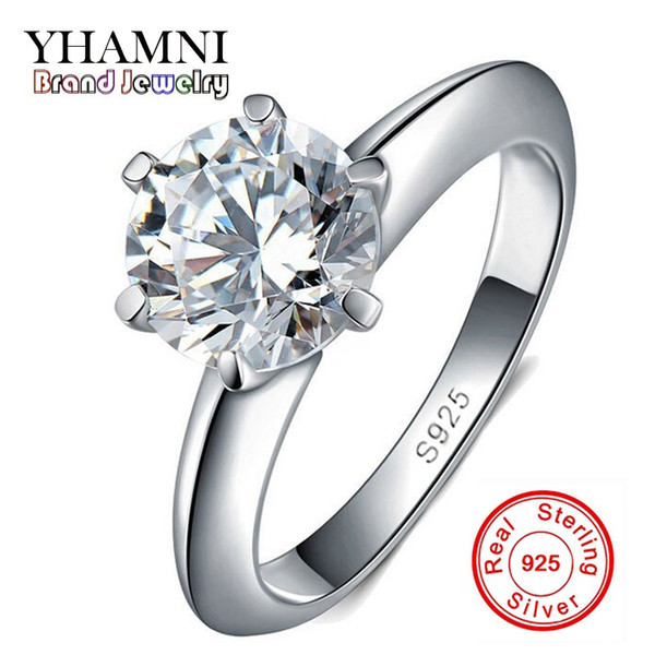 100% Real Solid 925 Sterling Silver Rings Set 1.5 Carat Sona CZ Diamant Silver Wedding Rings for Women Silver Fine Jewelry R121