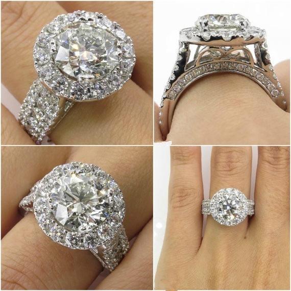 Fashion Women White Cubic Zircon Princess Ring Bridal Wedding Band Ring Engagement White Crystal Diamond Rings Silver Rings Gift