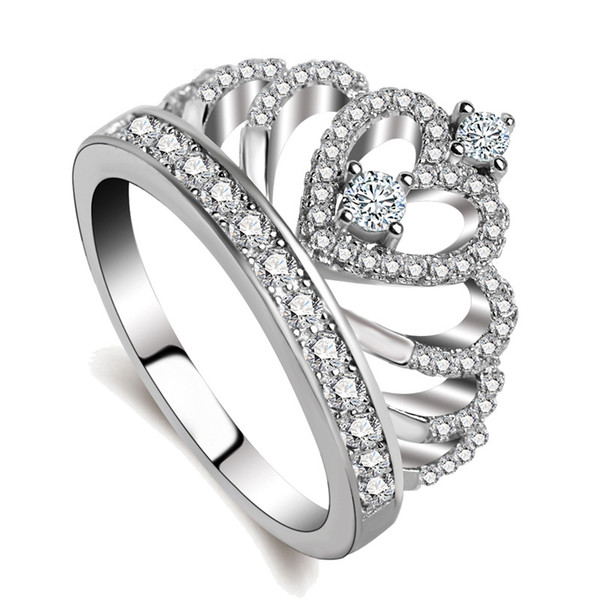 New arrival hot sale Fasional female jewelry finger ring crown ring