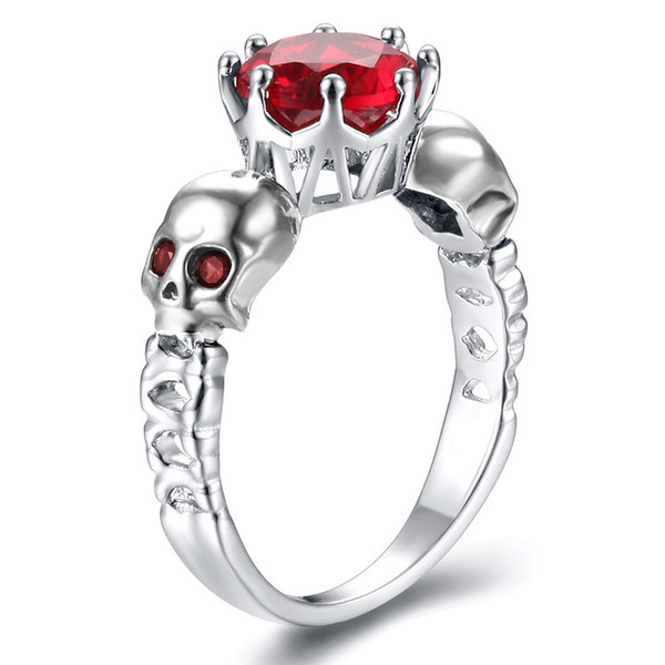 American punk style skeleton FINGER RING Punk Skull Skull Ring fashion color ring hand jewelry hip-hop