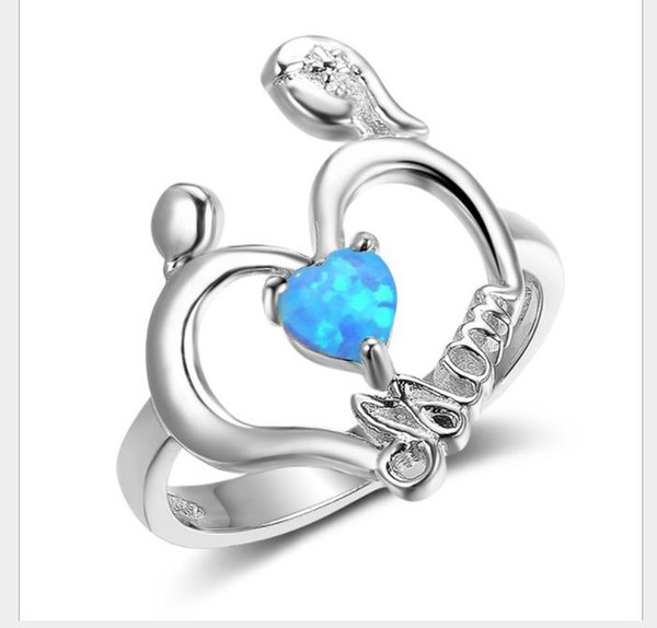 Hot new jewellery, European fashion mom, mother's day, opal rings